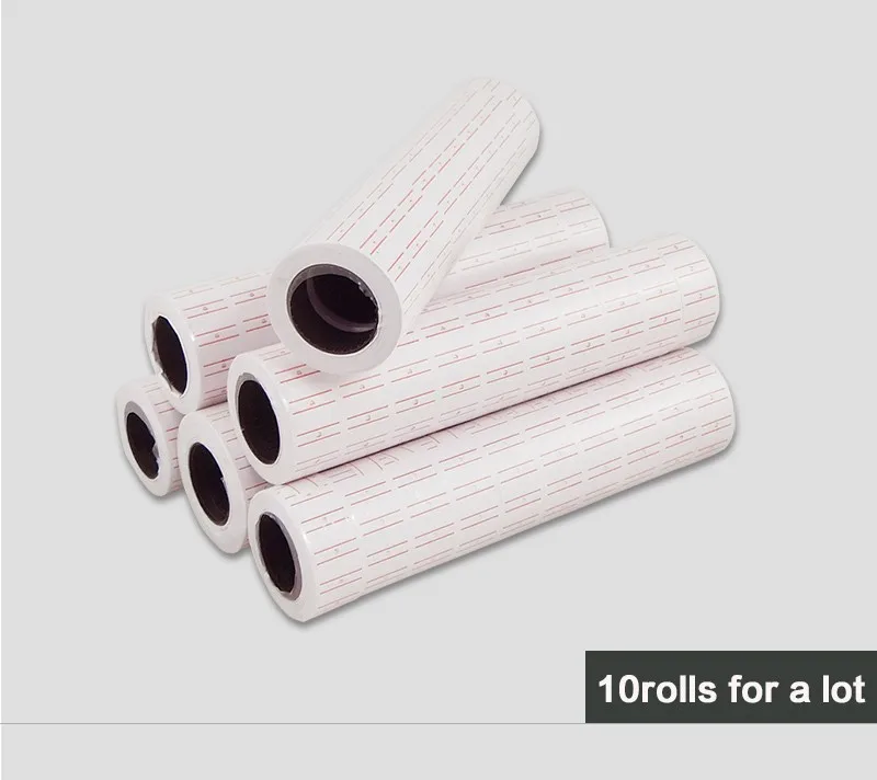 

10 Rolls (5000 Labels) Color Self Adhesive Price Tag for Supermarket Sticker Business Office Shop Stationery Supplies Single Row