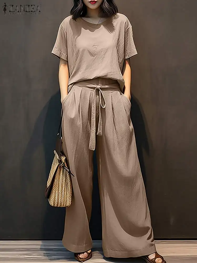 Women's Summer Wide Leg Pants Set