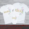 Birthday Princess Family Matching Clothes Butterfly Print Mother Father T-shirt Tops Infant Bodysuit Baby Girl Birthday Outfits 3