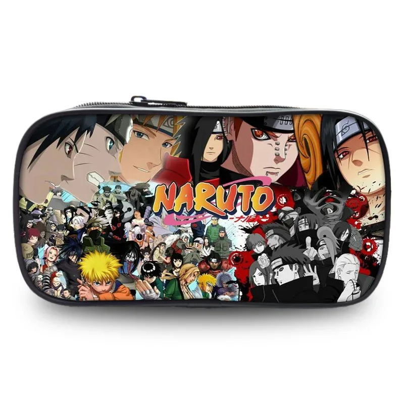 

2023 New Naruto Peripheral Pencil Case Anime Primary and Secondary School Students Pencil Box Large Capacity Stationery Bag