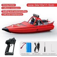 High Horsepower 2.4g Remote Control Jet High Speed Ship Remote Control Fast Boat Electric Turbine Jet  Remote Control Ship Gift 1