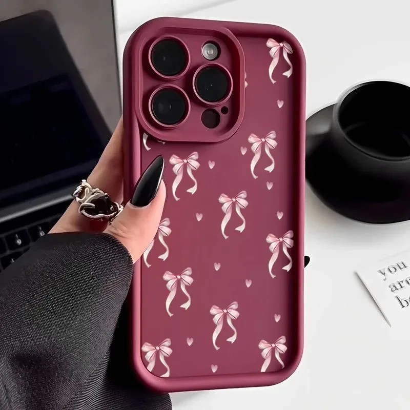 Pink Bow Printed Phone Case