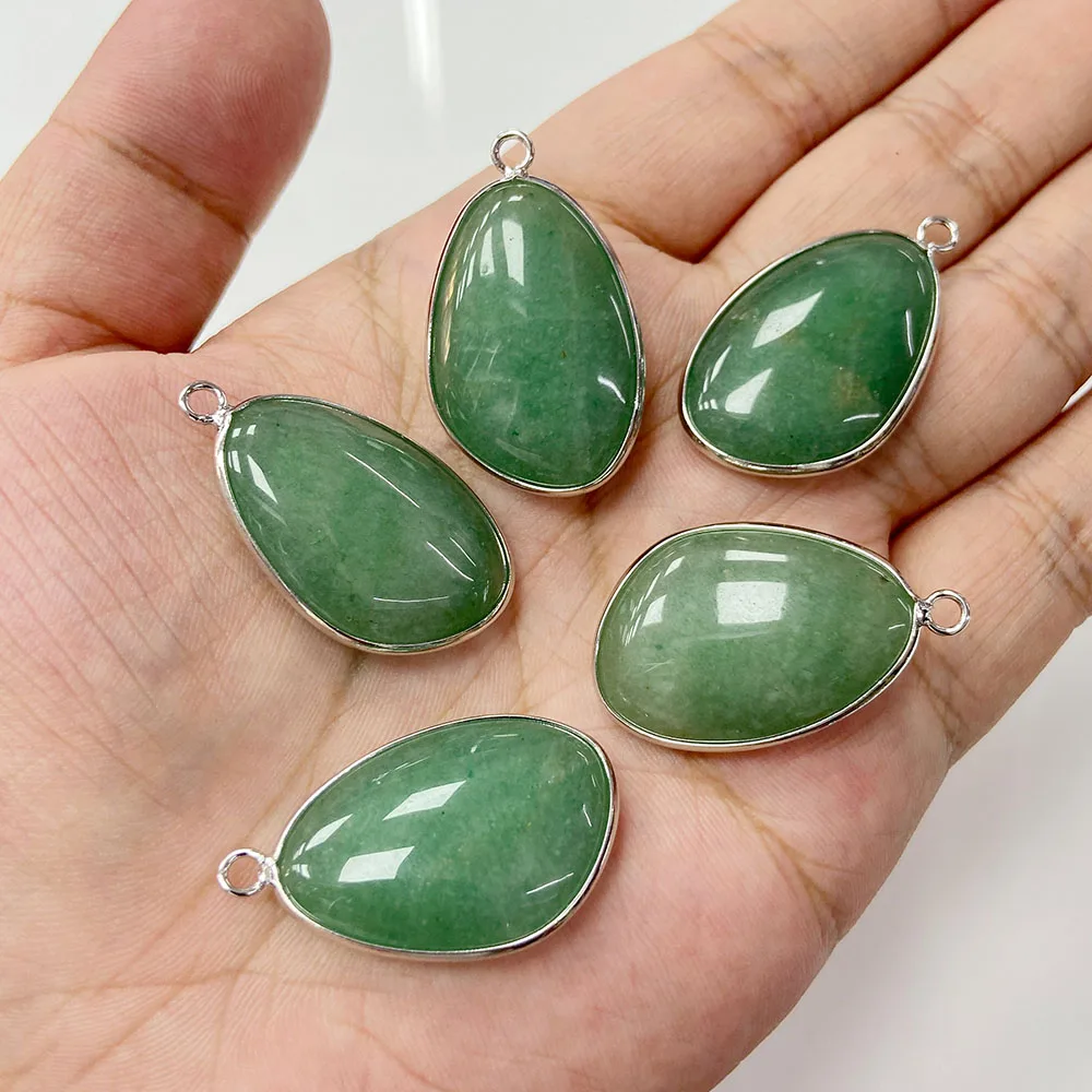 Natural Gems Stone Pendant 20x30mm Irregular Amethysts Quartz Lapis Lazuli Pendants DIY Choker Necklace Jewelry Accessories Gift - 6