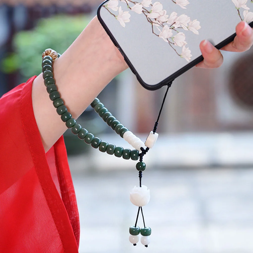 Wristlet Strap For Wallet Mobile Phone Chain Creative Pendant Strap Retro  Case Telephone White Jade Bodhi - AliExpress