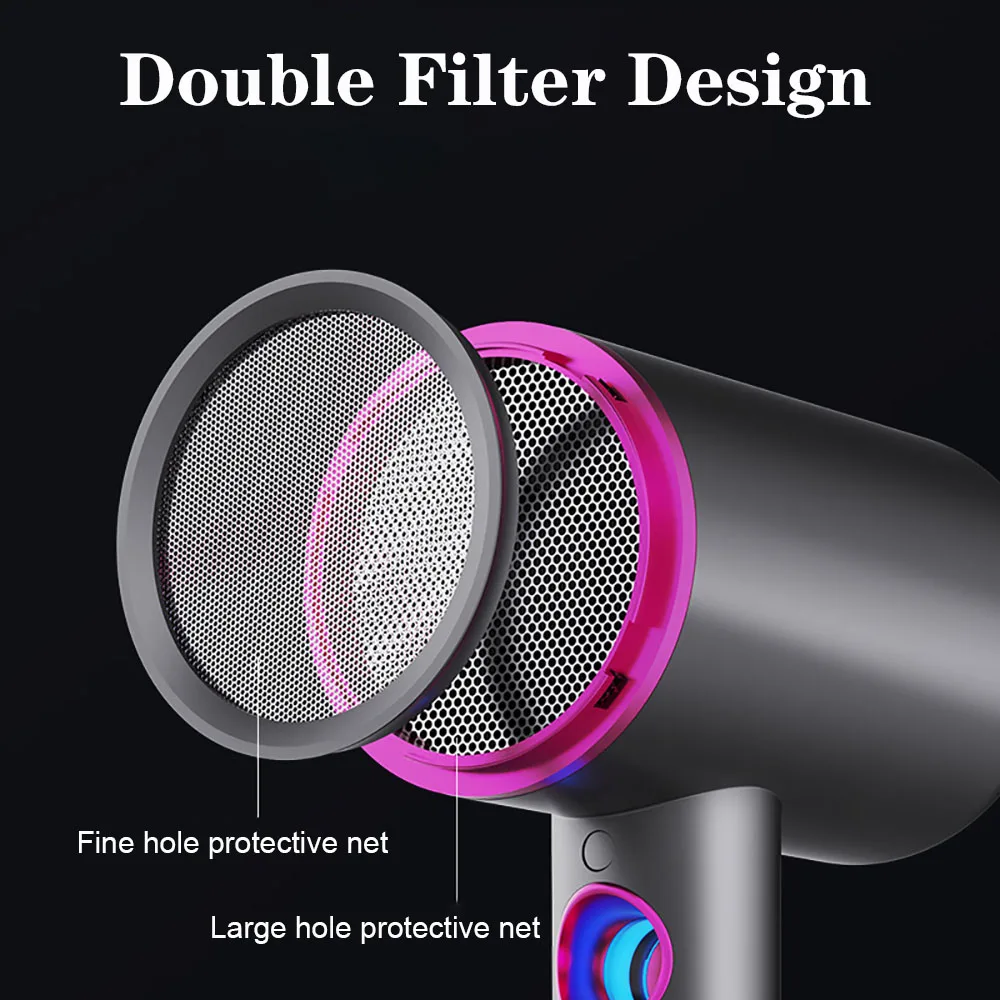 2400W Hair Dryer Hot and Cold Wind with Diffuser Conditioning Powerful Blower Heat Constant Temperature Blowdryer Dry Quickly 4