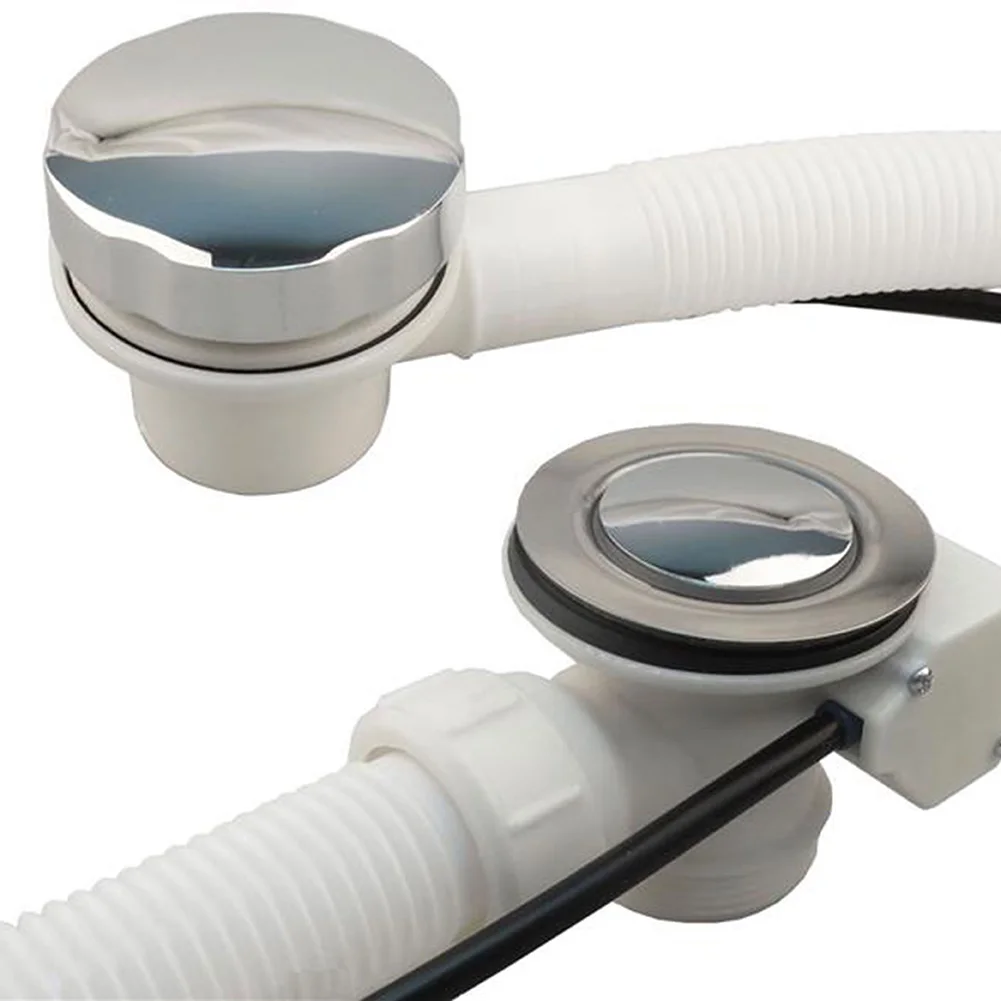Bathtub Drain Strainer with Overflow Bathroom Kit Waste Finished Drainer Drain Pipe for Bathtub