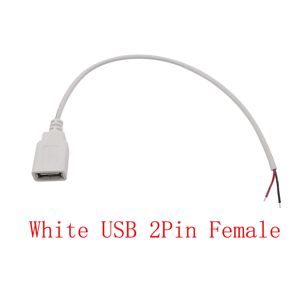 USB Pigtail Kabel – 3 Stück, Je 200 Cm, 2-adrig, 22 AWG, Offene Enden Für DIY & Reparaturen