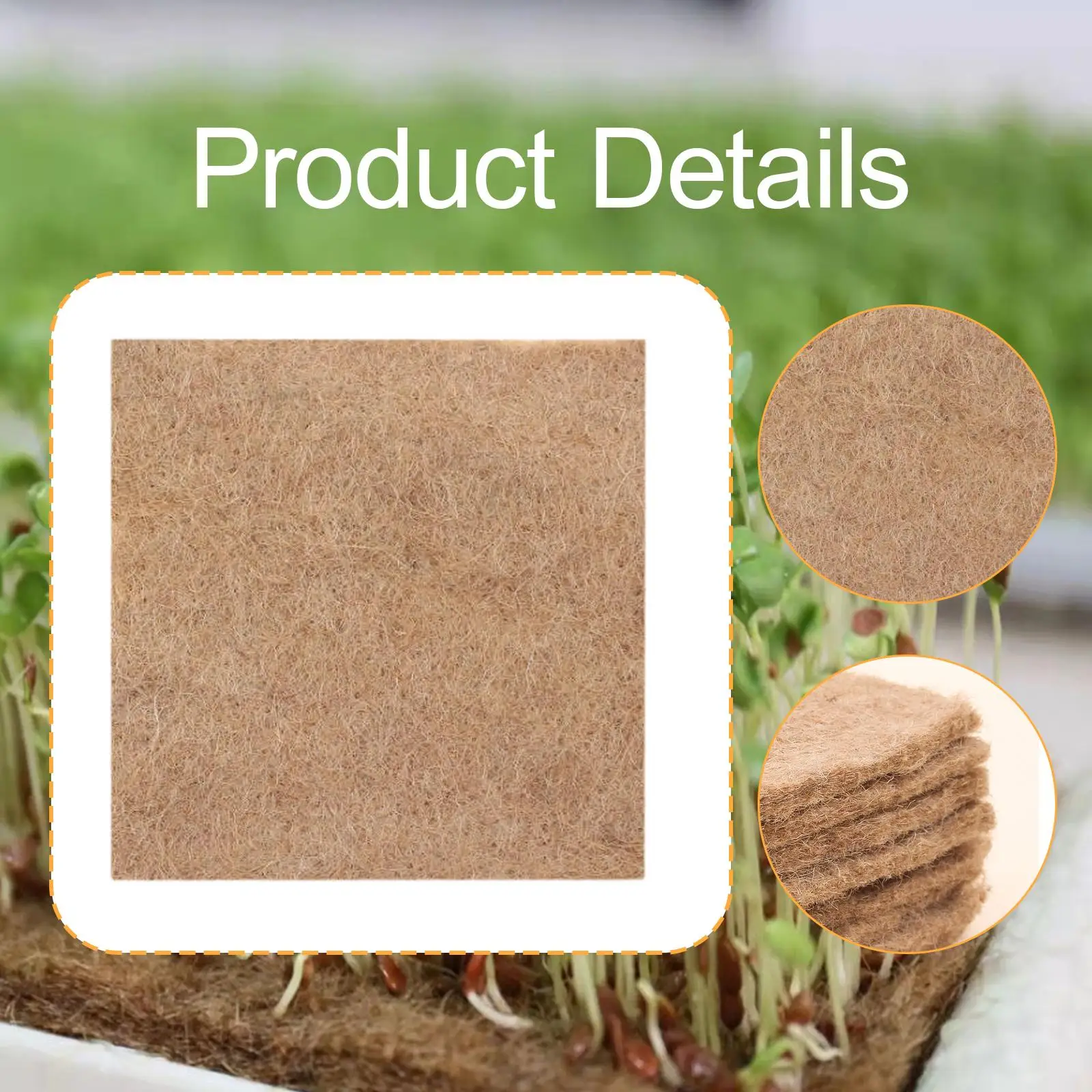 Pack of 5 Eco-Friendly Jute Sprouts Growing Mats