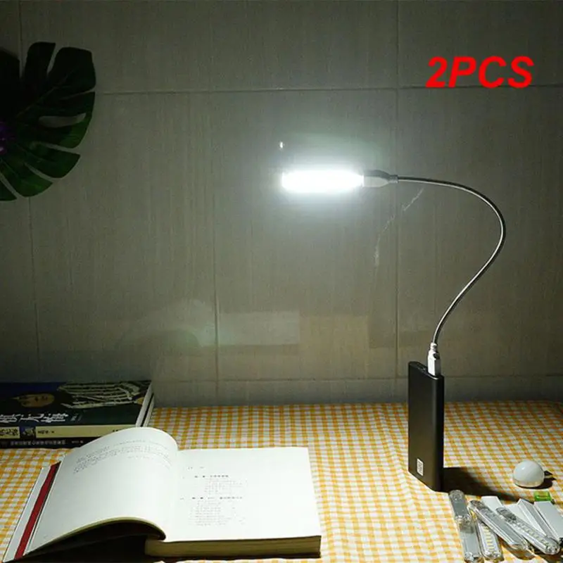 

2PCS Mini Portable USB LED Book Light DC5V Ultra Bright Reading Book Lamp 3leds 8leds Lights For Power Bank PC Laptop Notebook
