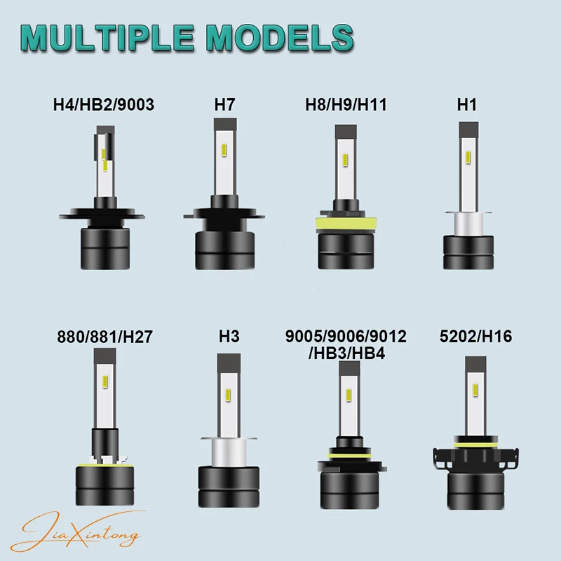 LED 안개등 자동차 헤드라이트 전구 SuperMini 내장 드라이버 팬리스 헤드램프 H1 H3 H4 H7 9005 HB3 9006 HB4 H13 H27