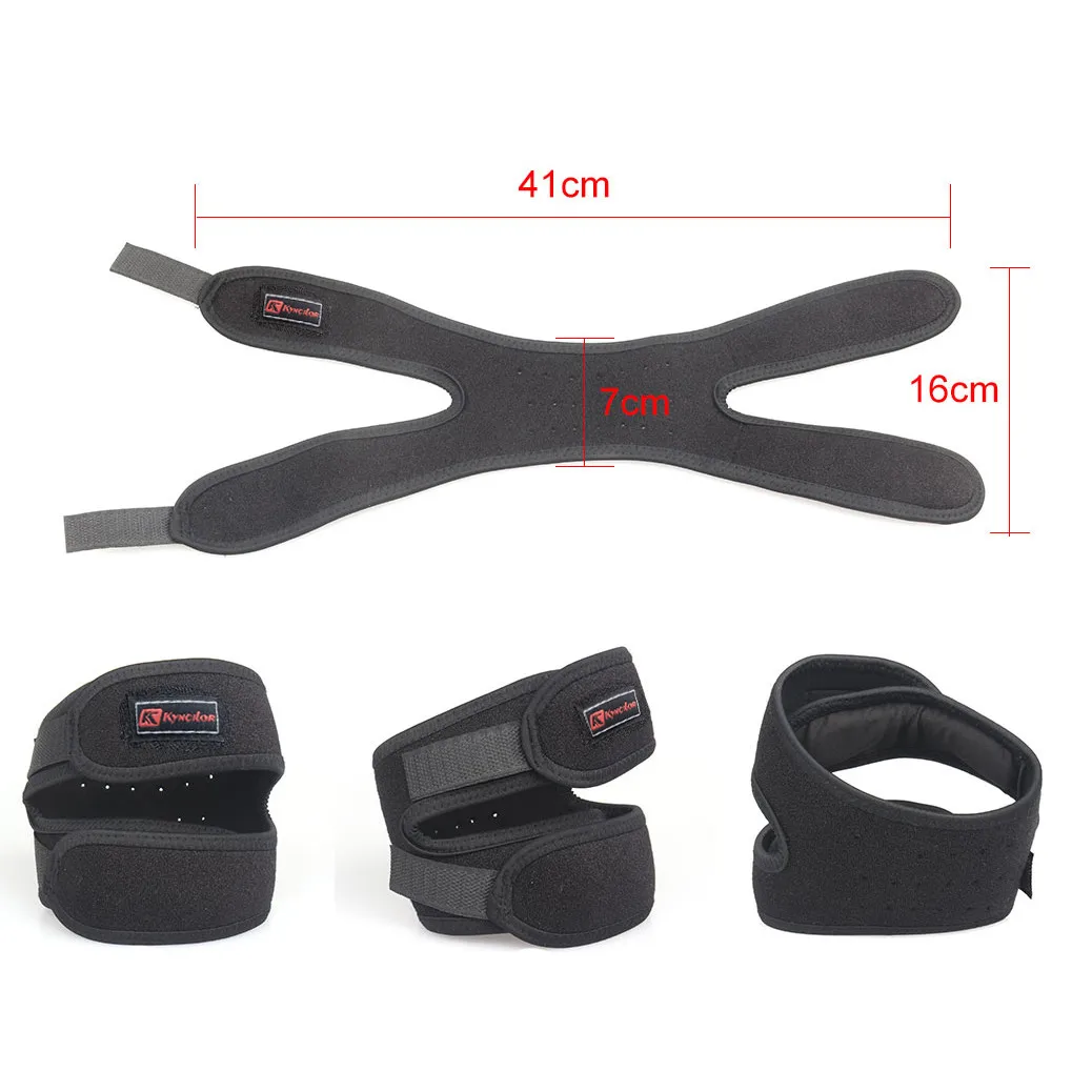 Double Strap Knee Sleeves Support Patella Tendon Brace Stabilizer