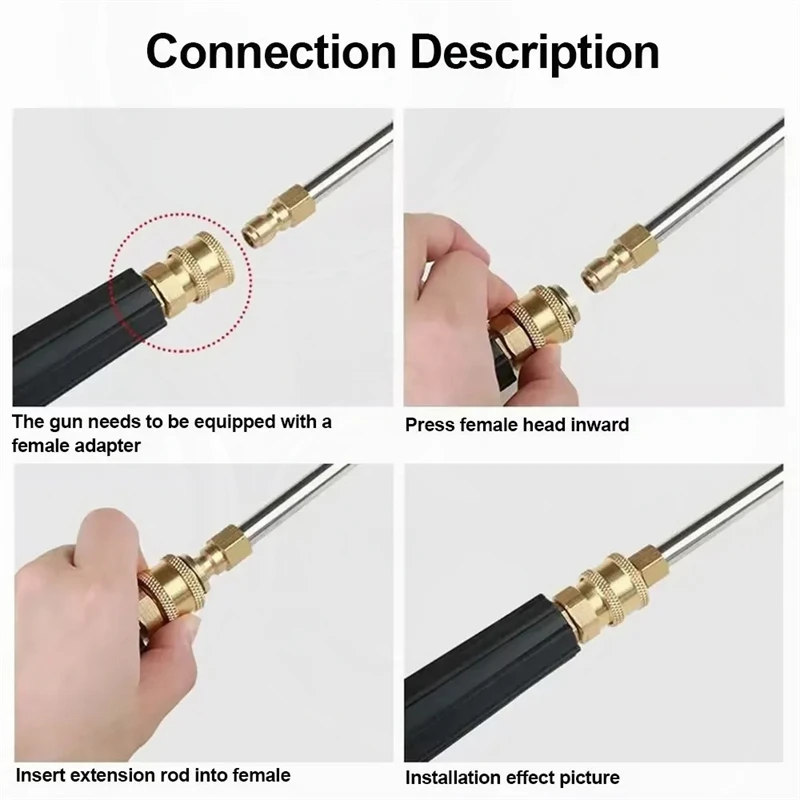 1/4 Quick Connect High Pressure Car Wash Elbow – 90 Degree Extension Rod Manufacturer Wholesale – Right Angle Nozzle for Pressur 4