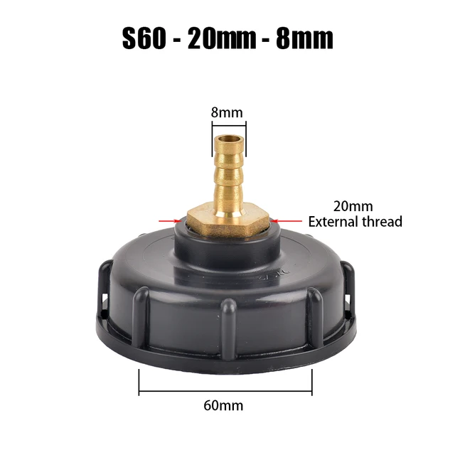 S60X6 Doarse Fény Ibc Tartály -Adapter 6/8/10/12/11/18/25 Mm Brassl Csere Víztartály Lefolyó Szerelvények - Image 2