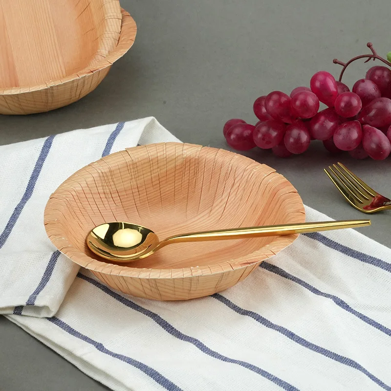 Disposable Paper Plate Paper Bowl 10-Pack Home Marble Plate Premium Dessert Fruit Party BBQ Supplies