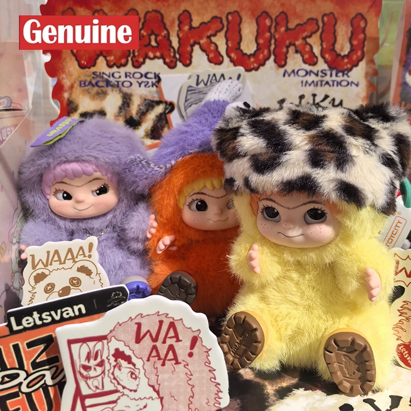 海外大人気wakuku ぬいぐるみ2体セット内袋未開封 New Genuine Wakuku Mysterious Blind Box Bag Fuzzy Trendy Fun