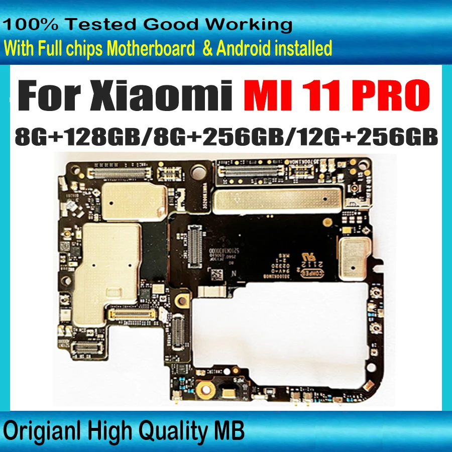 Motherboard Main Logic Circuit Board for Xiaomi Mi 11 Mi11 /11 lite/ 11 Pro/ Ultra Global Version Unlocked Original