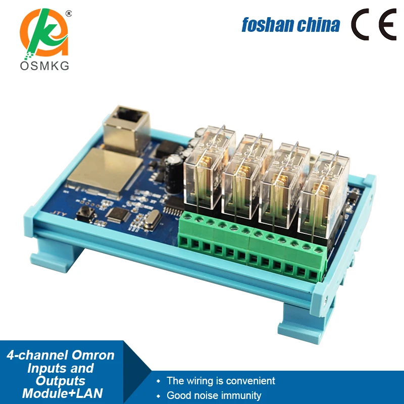 

4-Канальный Релейный выход AoShangMing с модулем Ethernet Lan 24 В постоянного тока 12 В постоянного тока для PLC