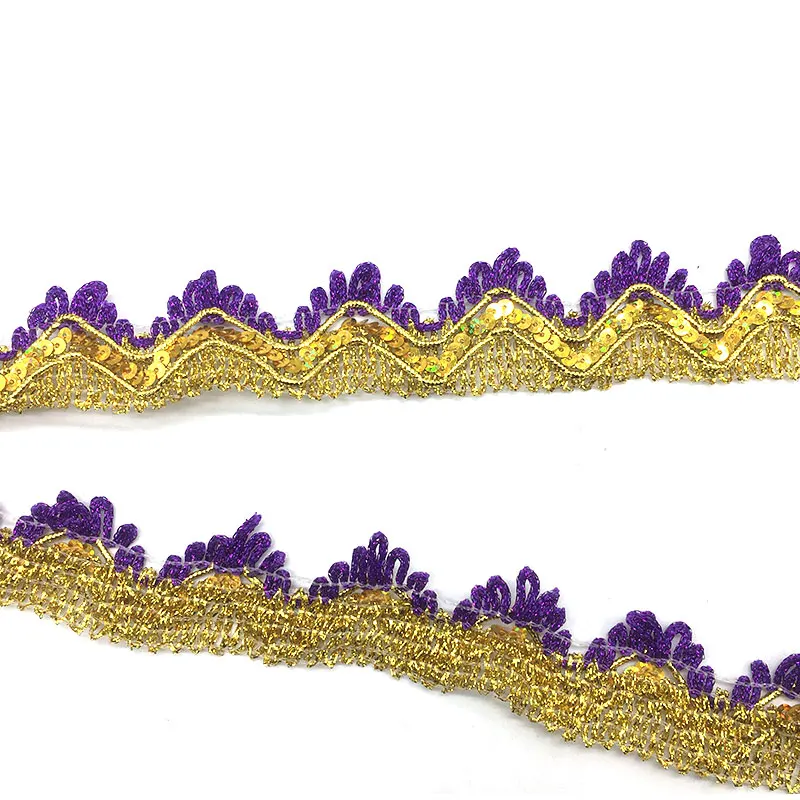 3M/5M 골드 실버 레이스 트림 스팽글 레이스 리본 무대 공연 파티 코스프레 웨딩 의류 DIY 봉제 의류 액세서리