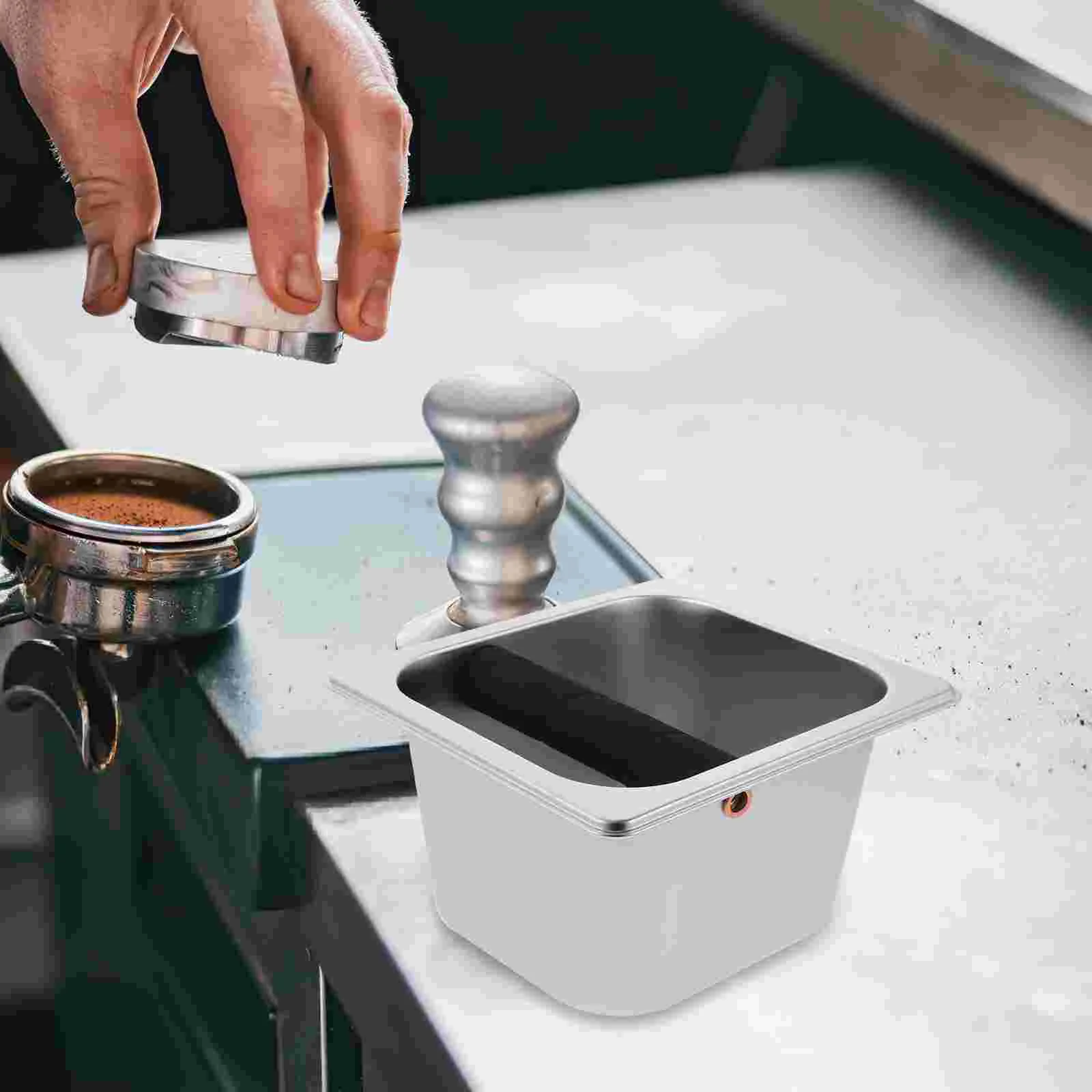 

Coffee Powder Bucket Coffee Knock Box Espresso Powder Dump Bin for Coffee Machine