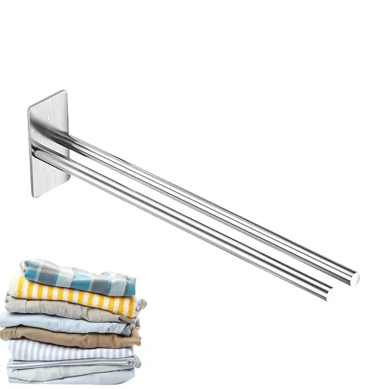 NoDrillTowelBarBathWallShelfRackCarbonSteelBathWallShelf