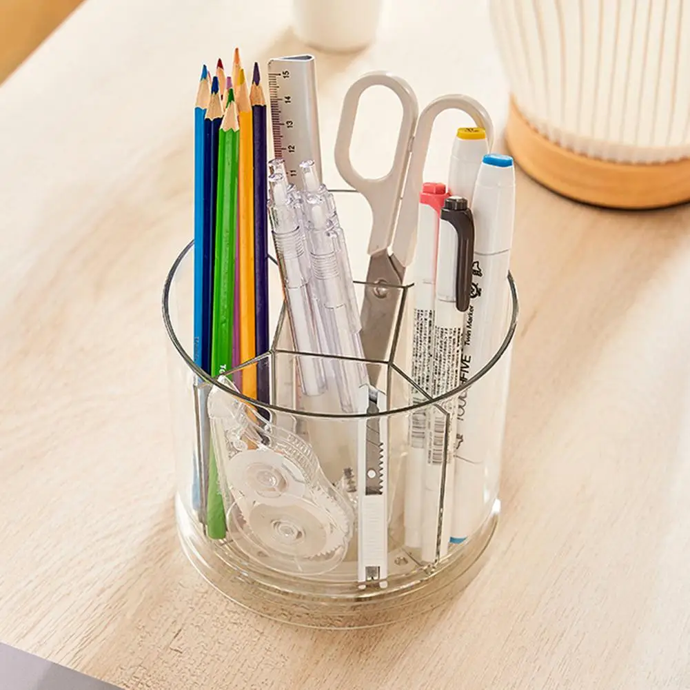 

Vanity Accessories Organizer Makeup Brush Holder Efficient Desk Organization 360 Degree Rotating Makeup Brush Pen for Easy