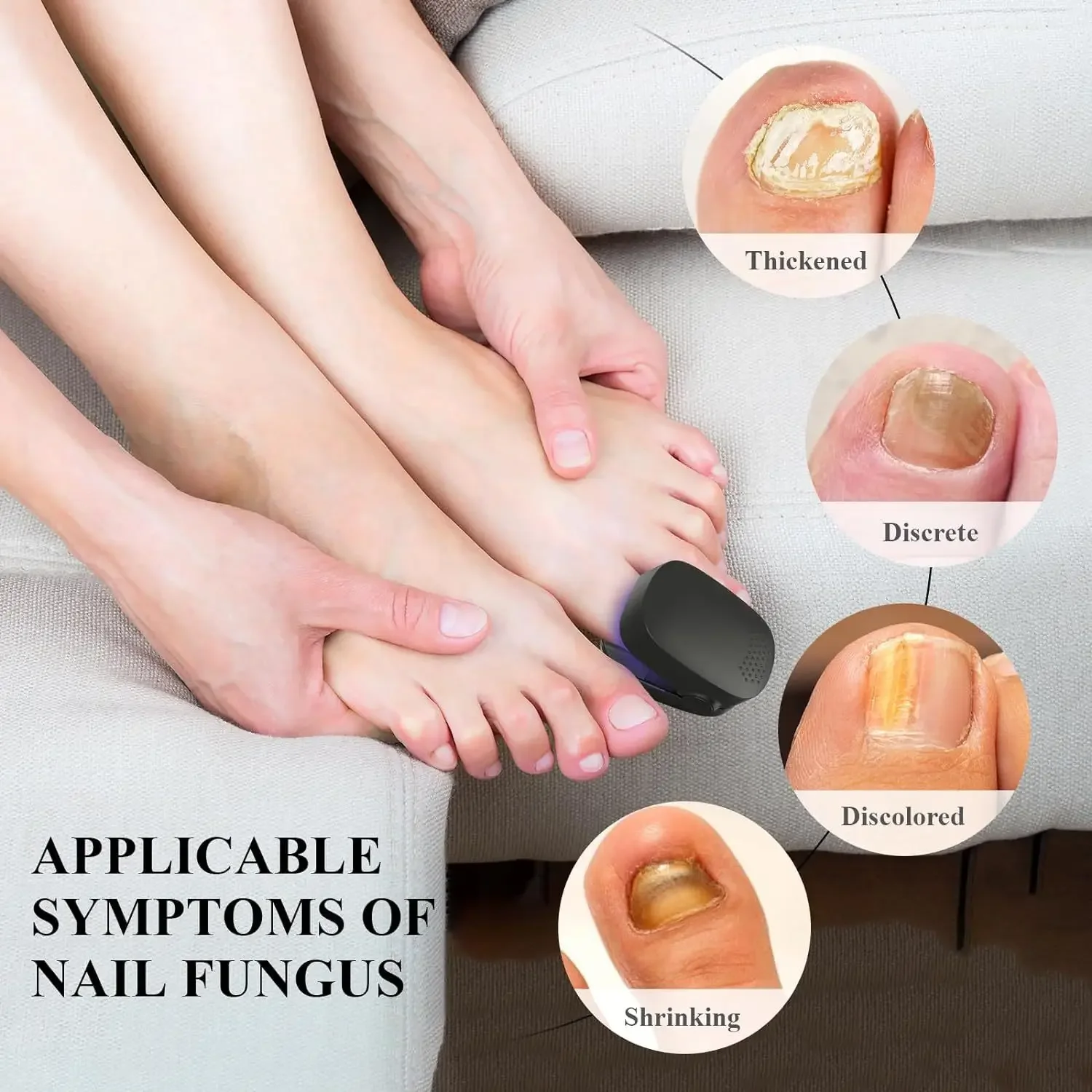 Nail Fungus Remover Laser Therapy Pen Nail Fungus Treatment Laser Device For Cleaning Onychomycosis USB Charge Anti Fungal Repair Damaged Discolored Thick Fingernails