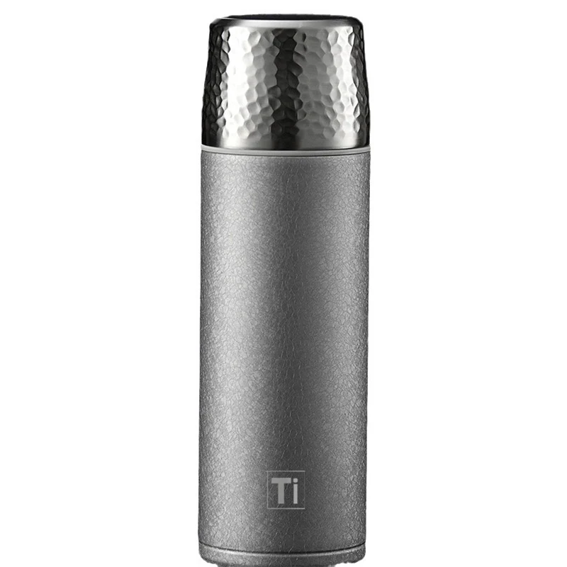 480ml Double Layer Pure Titanium Cup Vacuum Insulation Antibacterial fresh-keeping Thermal Water Bottle 6