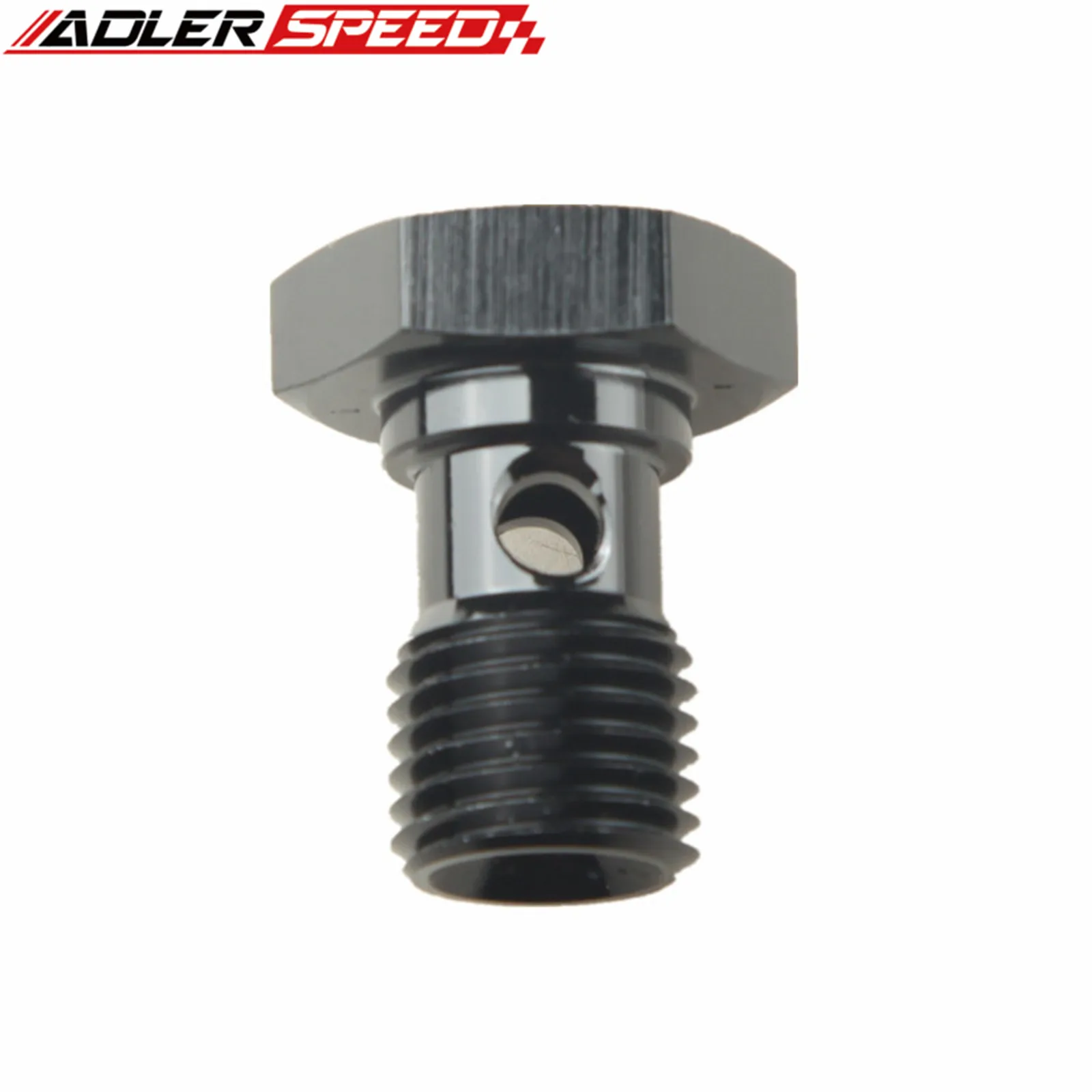 ADLERSPEED 알루미늄 브레이크 피팅 어댑터 - 밴조 볼트 M8/M10/M12/M14/M16 x 1.0/1.25/1.5, 1/2-20, 7/16-24, 3/8-24 검정색