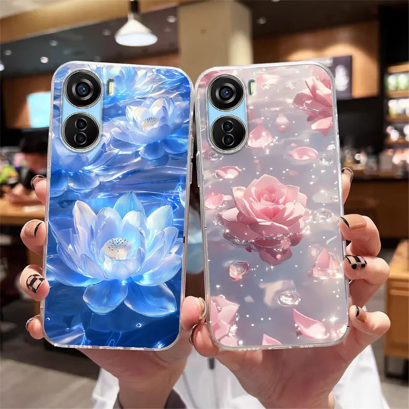 Clear Silicone Print Phone Case - Shockproof Protective Cover