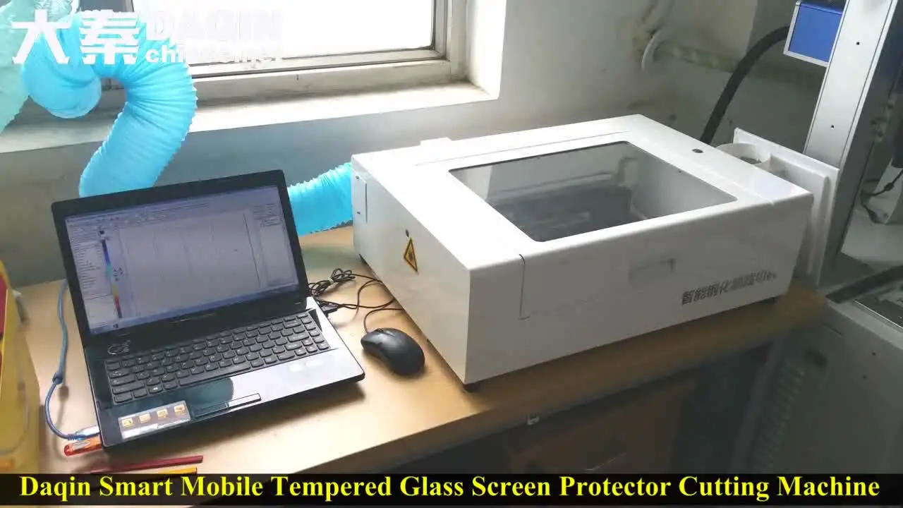 Daqin mobile tempered glass maker nano glasses hydrogel film laser cutter machine