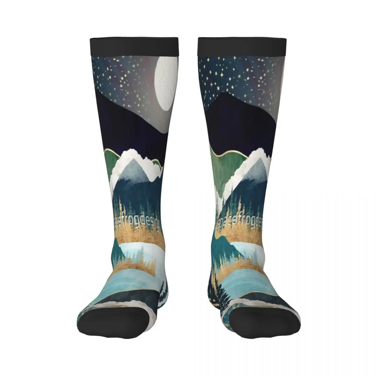 thumbnail image 1 of Calcetines con diseño de Star Lake, accesorios para mujer, calcetines de vestir flexibles para hombre, 1 of 4