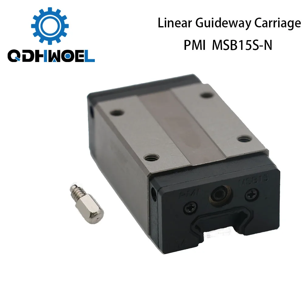 

QDHWOEL Taiwan PMI Linear Guideway Carriage Block MSB15S-N for CO2 Laser Engraving Cutting Machine