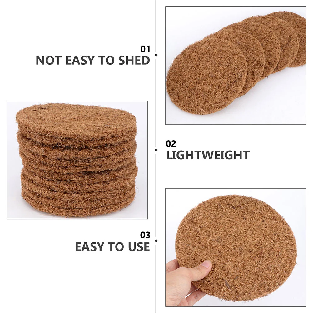 10pcs Nesting Mats Parrots Breeds Nests Nest Mats Coconut Fiber Natural Mat Pigeon Nesting Mat Flowerpot Mat Pet Nesting Tools - Image 3