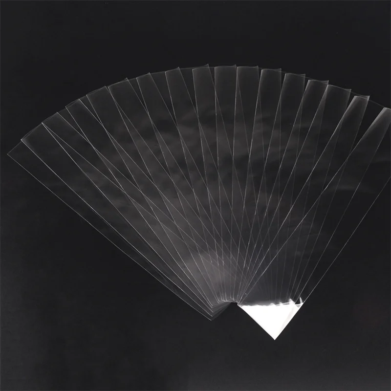 200pcs Cellophane Top Open Bag Transparent Small Long Jewelry Pen Necklace Gift Packaging Plastic Clear Pouches gift bags cellophane wrapping paper