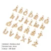 Stainless Steel Letter DIY 26 Initial Pendant for Women Zircon Alphabet Charms for Jewelry Making Customizable Name Accessories 2