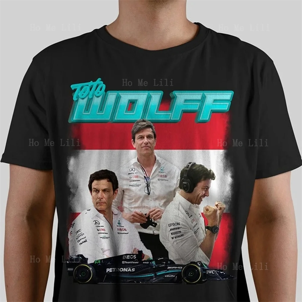 Maglietta Da Uomo In Cotone Vintage Toto Wolff Mercedes Racing Unisex Tee