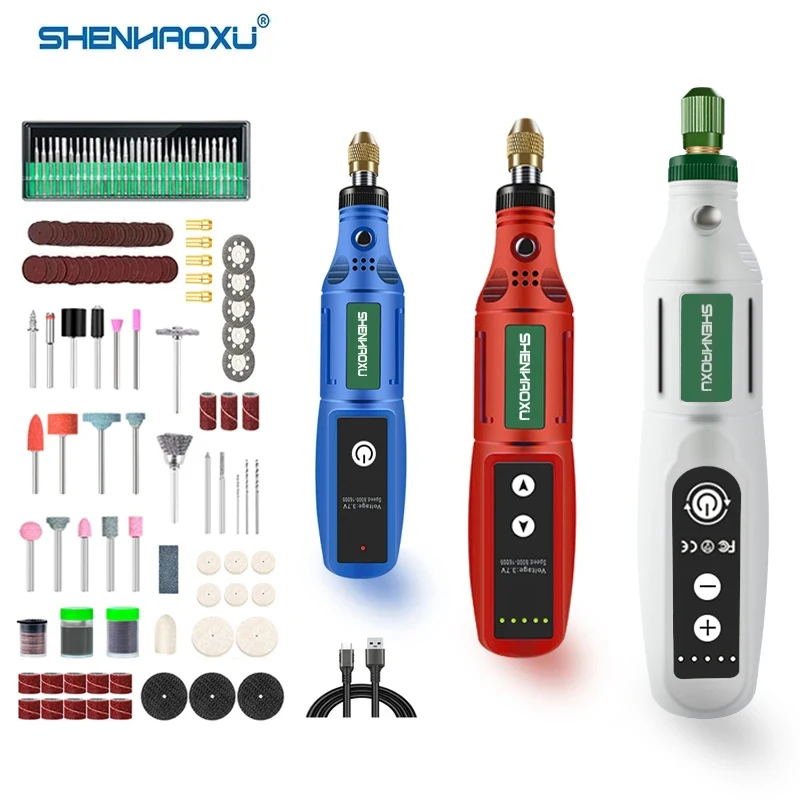 Электрическая шлифовальная машина, мини-дрель с USB зарядкой и регулировкой скорости