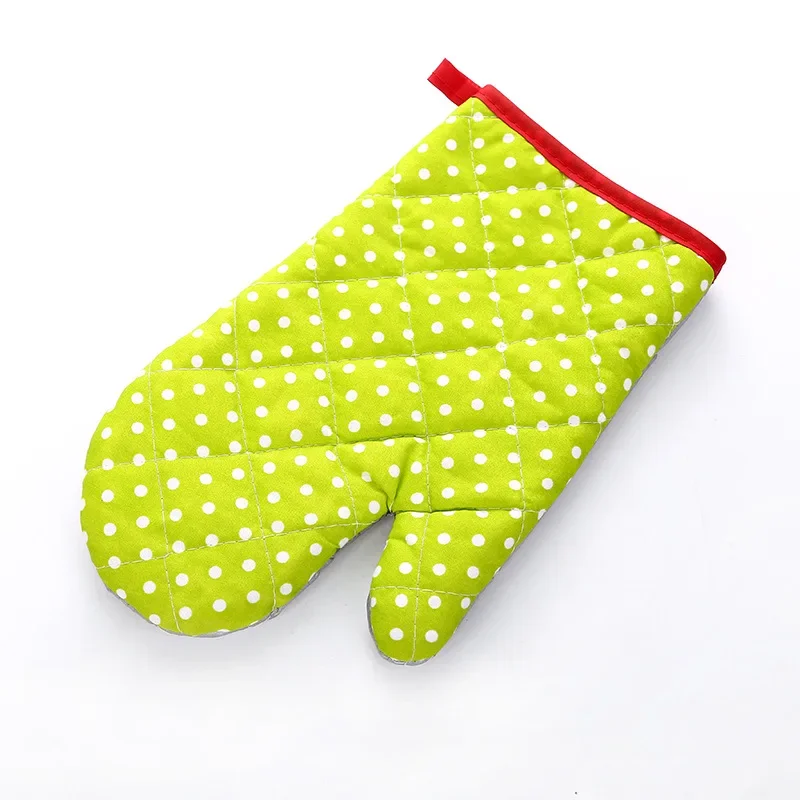 Mitten Microwave Oven Glove Cotton Insulated Baking Heat Resistant Gloves Oven Mitts Terylene Non-slip Cute Kitchen Tool kitchen gloves cotton pot holders