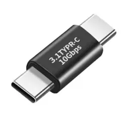 High - Speed USB - C Male to Male Adapter, 10Gbps Data Transfer and Charging Connector (1pcs)