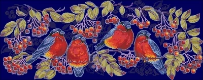 

Cross Stitch 14CT Ecological Cotton Threads Embroidery Home Decoration Hanging Letter Flower К- 92 Red grey finch