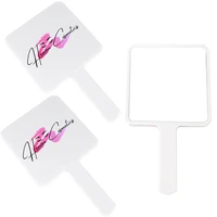 Wholesale Custom Heart Makeup Mirror Hand Held Cute Wholesale 5/10Pieces Lot Mirror Square With Custom Logo 1