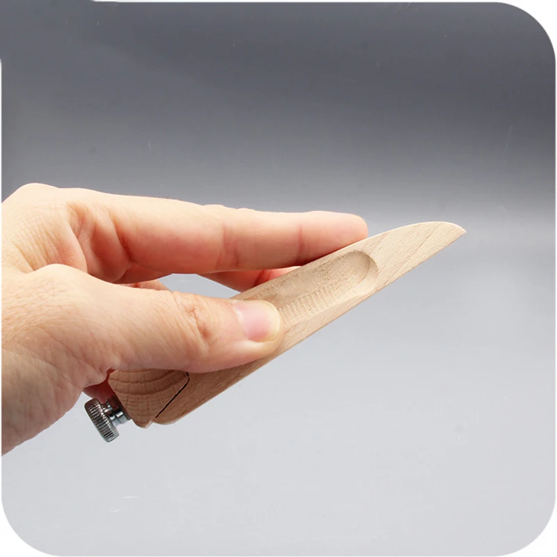 Handmade Leather DIY Leather Craft Edge Treatment Polish Sand Paper Clip Wood Screw Hand Edge Banding Tool