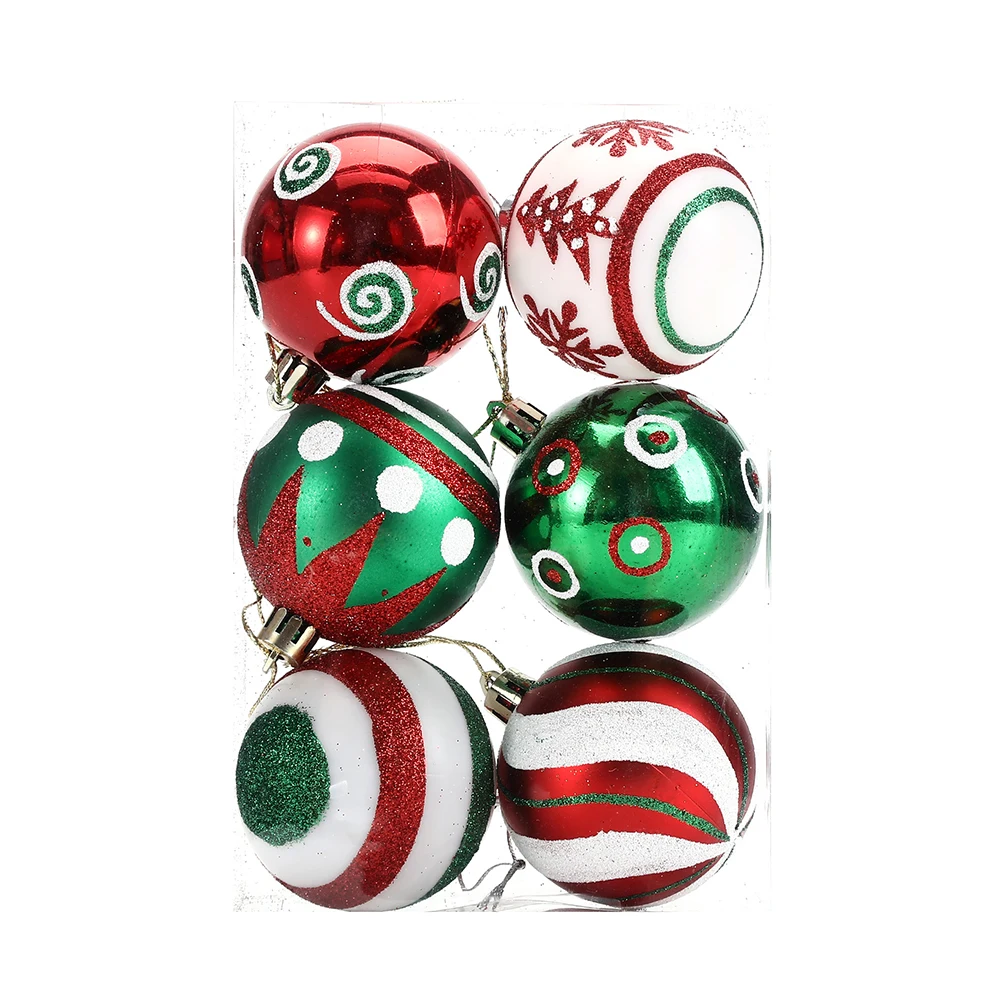 thumbnail image 1 of 6 bolas de Navidad de 2,4 pulgadas para árbol de Navidad, adornos colgantes para árbol de Navidad, decoración para fiestas en el hogar, regalos de Año Nuevo 2025, Navidad, 1 of 5