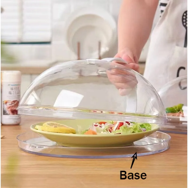 Microwave Splash Cover with Handle - BPA-Free Plastic Food Shield for Oven & Plate Heating, Easy-Clean Steam Vent Design