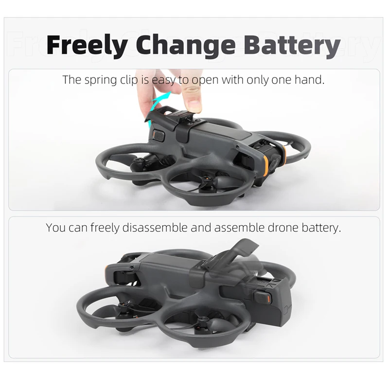 배터리 바디 분리 방지 버클 프로펠러 비행 보호 DJI Avata 2 Drone 액세서리 용 고정 클립 방지 흘리기