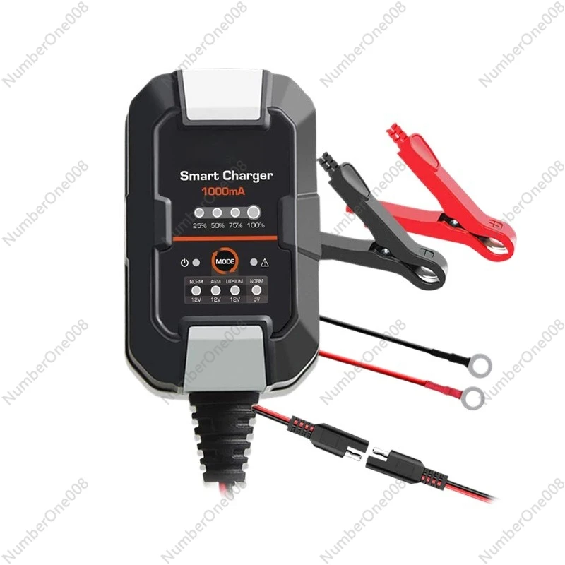 1A 110V 리튬 배터리 충전기 6V 12V 듀얼 전압 스마트 충전기 자동차 오토..