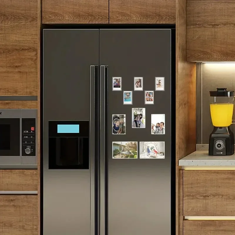 Creative Acrylic Magnetic Photo Frames Refrigerator Picture Frames Magnets Double Sided Fridge Polaroid Film