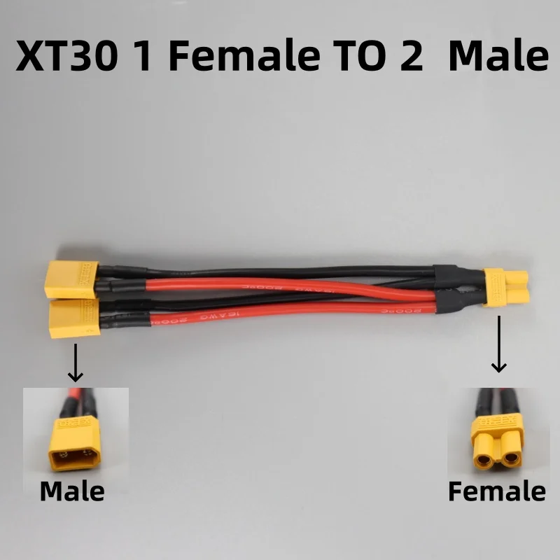 Câble adaptateur XT30 pour batterie drone RC - Lot de 1 pièce