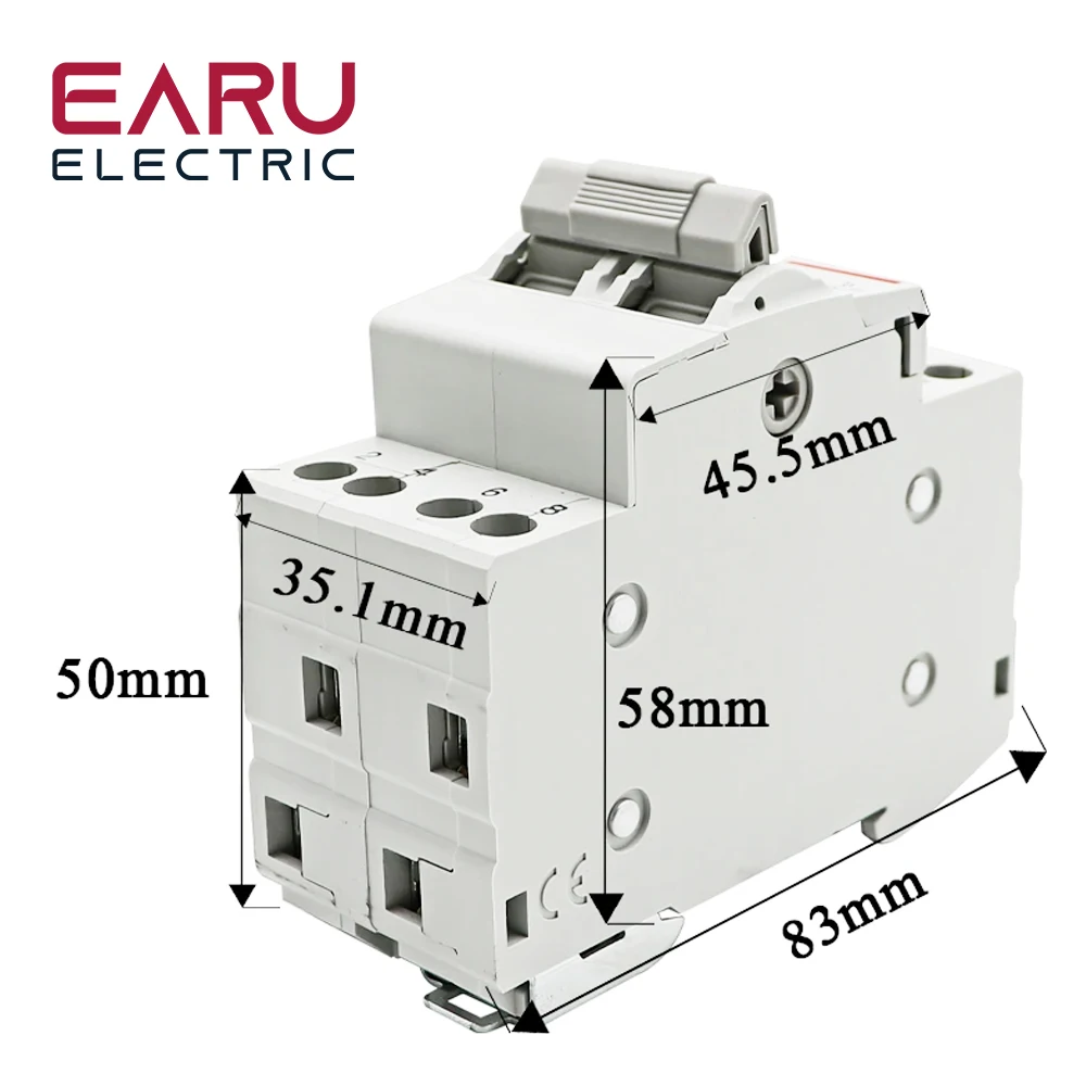 2P 40A 63A MTS Dual Power Manual Transfer Interlock Circuit