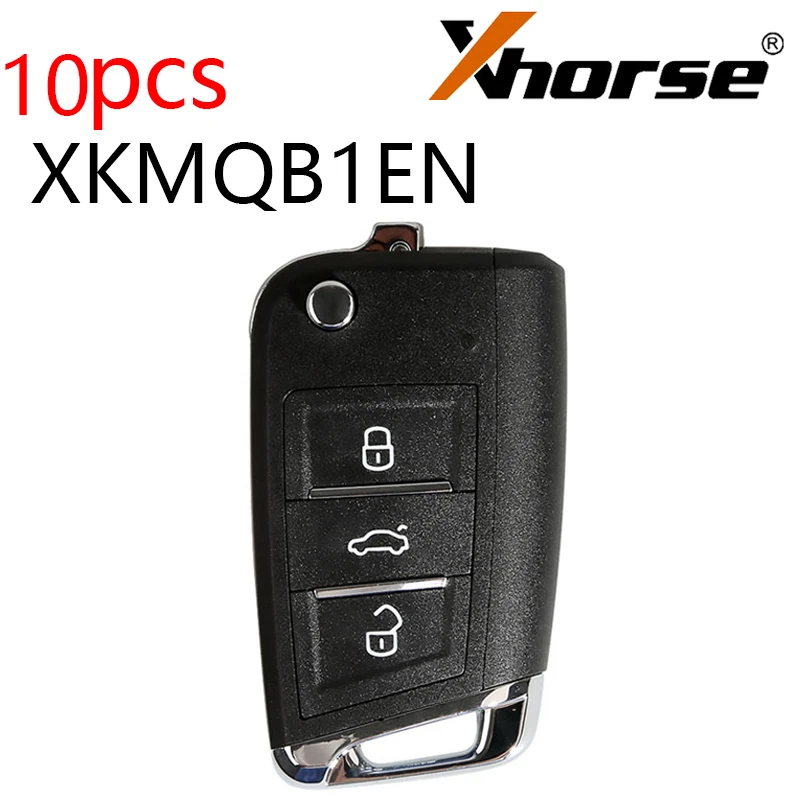 

10 шт. Xhorse XKMQB1EN VVDI MQB откидной 3-кнопочный проводной дистанционный Автомобильный ключ для VW для VDI ключ инструмент